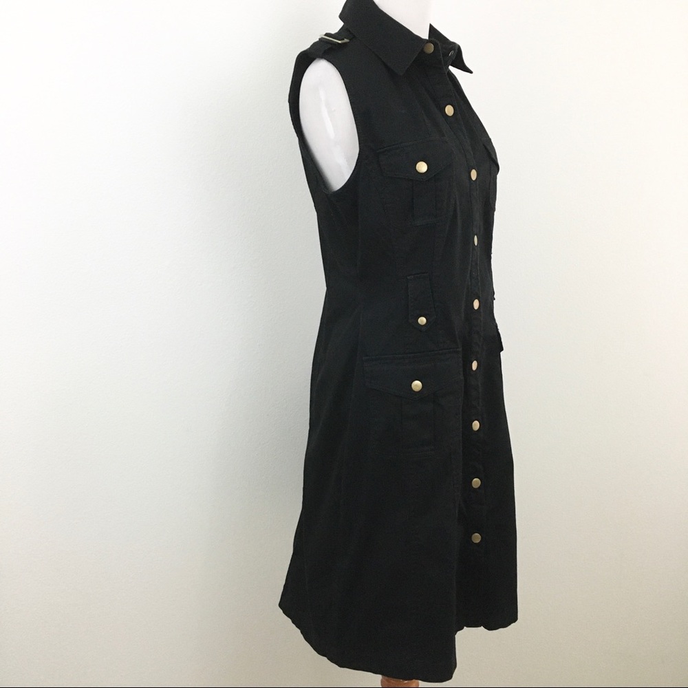 Calvin Klein | Black Sleeveless Safari Dress - Picture 2 of 8